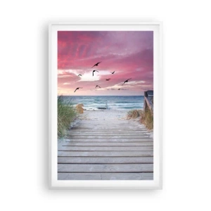 Plakat i hvid ramme - Baltisk indtryk - 61x91 cm