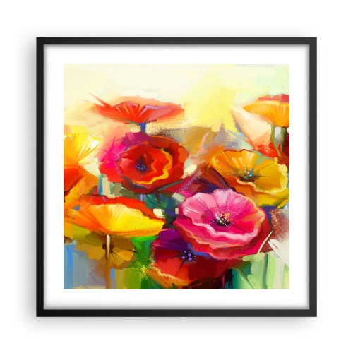 Plakat i sort ramme - Ikke kun rødt - 50x50 cm