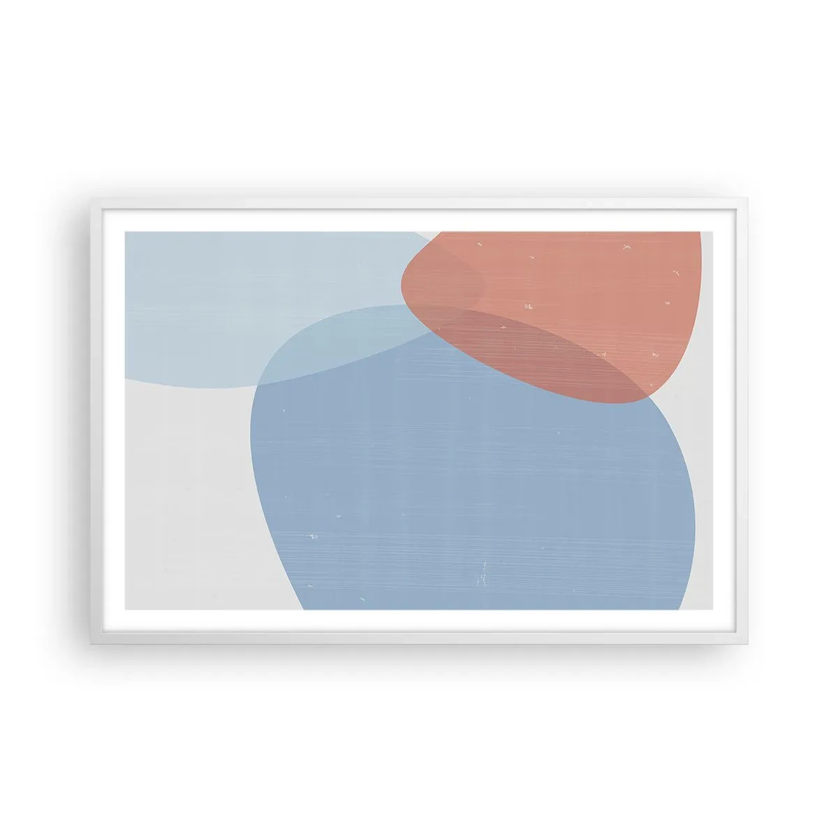 Plakat i hvid ramme - Pastelfarvede relationer - 91x61 cm