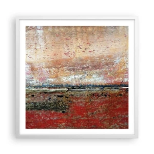 Plakat i hvid ramme - Måske er det havet - 60x60 cm
