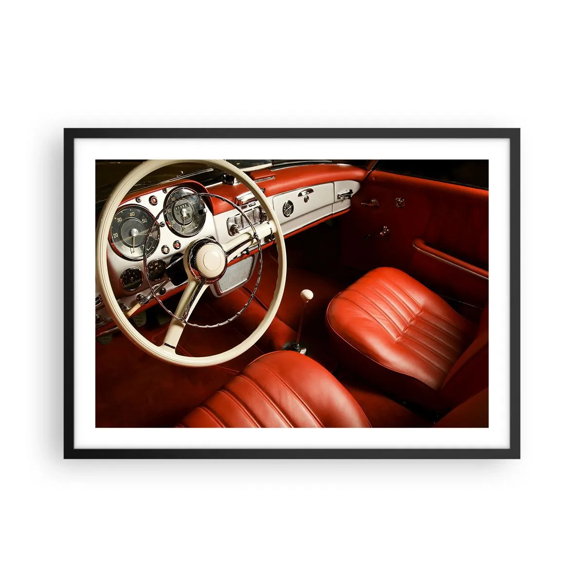 Plakat i sort ramme - Luksus i vintage stil - 70x50 cm