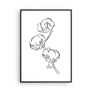 Plakat i sort ramme - Bomuld ned - 70x100 cm