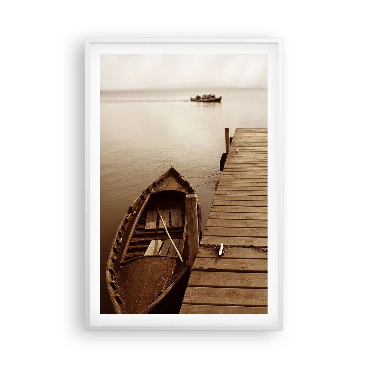 Plakat i hvid ramme - Stor fred - 61x91 cm