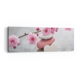 Lærredstryk - Billede på lærred - Kirsebærblomstens lyksalighed - 90x30 cm