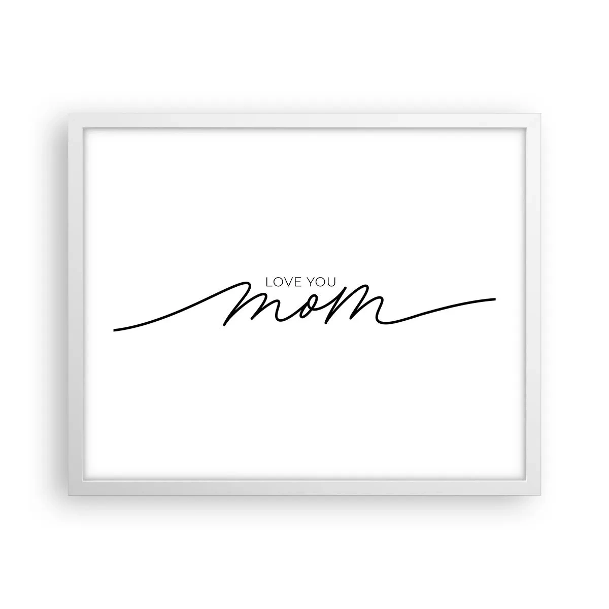 Plakat i hvid ramme - Stor følelse - 50x40 cm