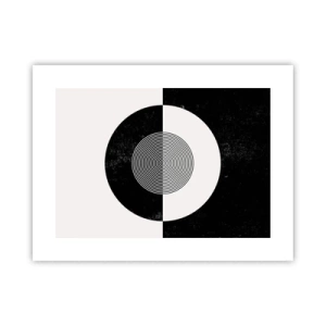 Plakat - Harmoni i sort og hvidt - 40x30 cm