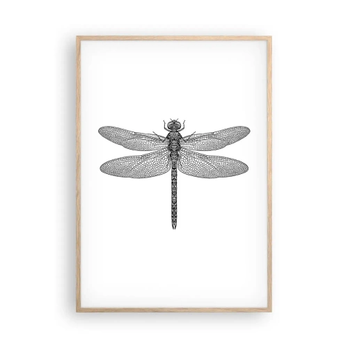 Plakat i ramme af lyst egetræ - Præcision i naturen - 70x100 cm