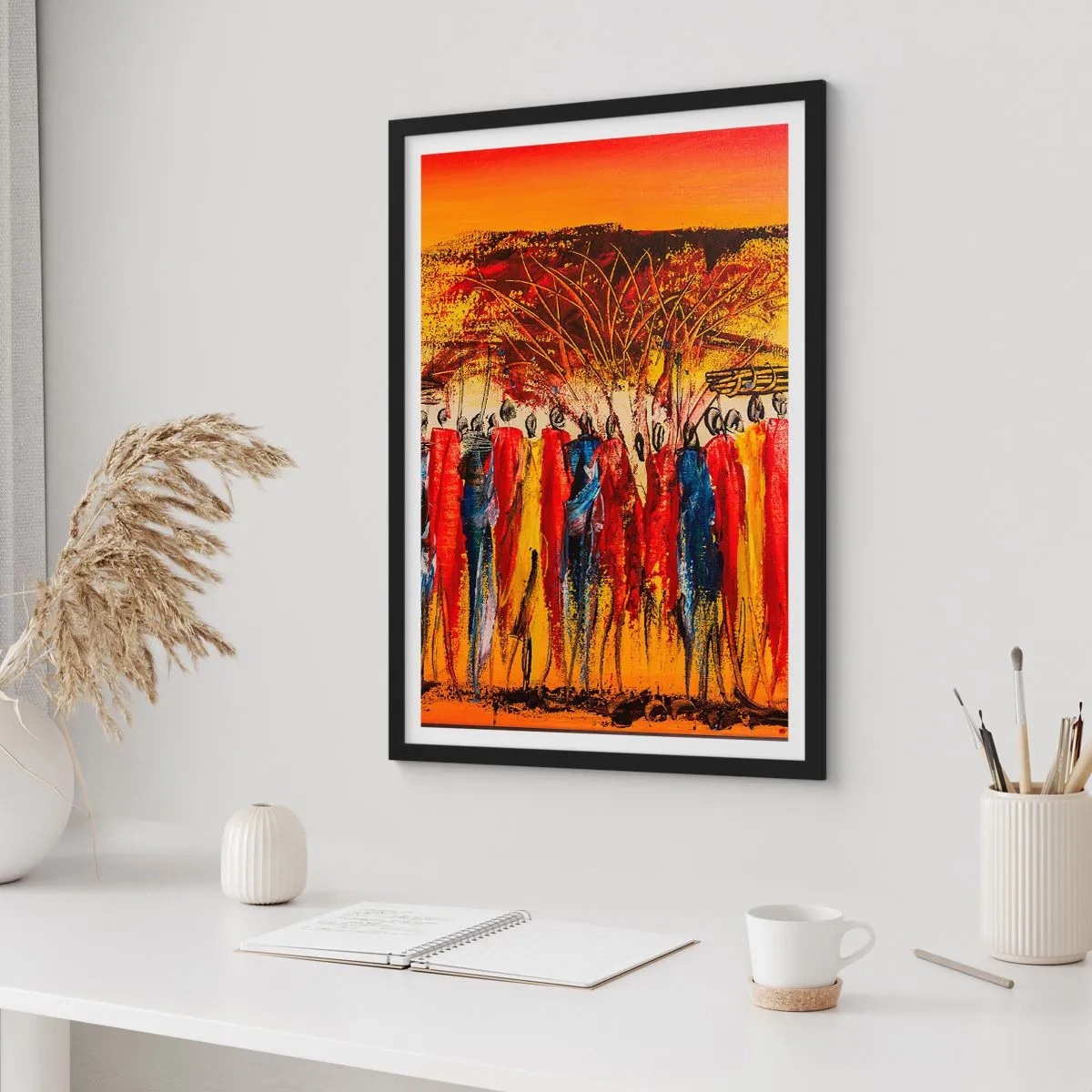 Plakat i sort ramme - Der, der, der, der går de - 40x50 cm
