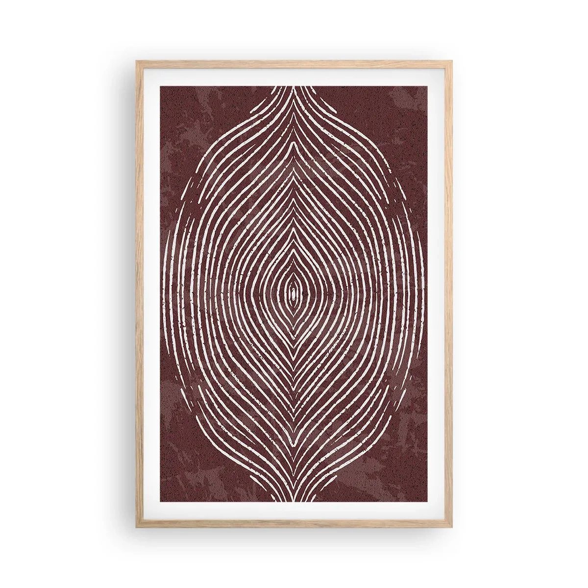 Plakat i ramme af lyst egetræ - Rummet taler - 61x91 cm