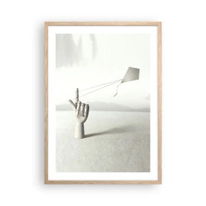 Plakat i ramme af lyst egetræ - Styrkeprøve - 50x70 cm