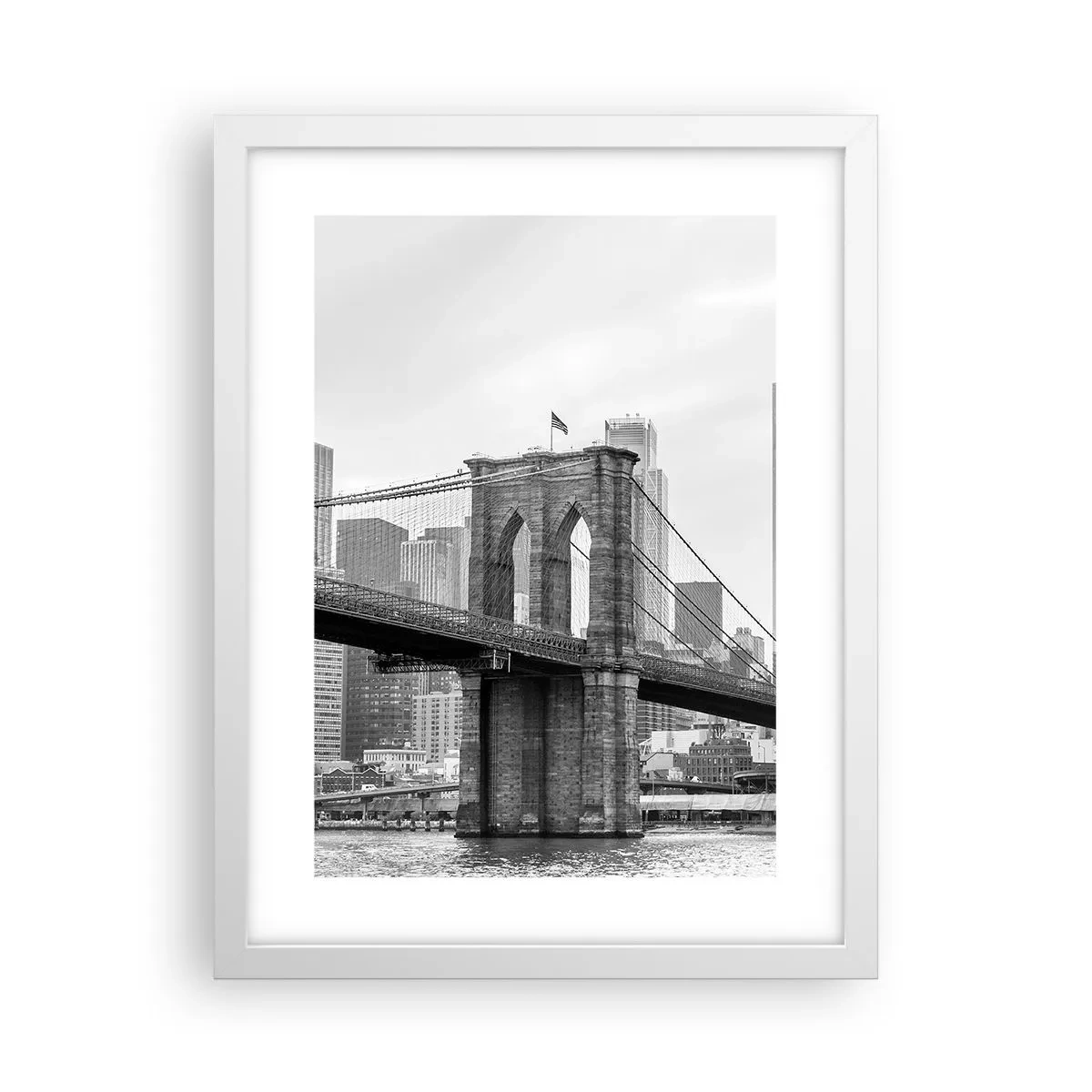 Plakat i hvid ramme - New York stemning - 30x40 cm