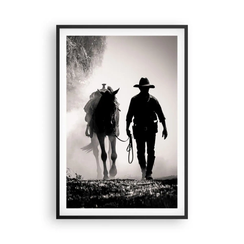 Plakat i sort ramme - En morgen i Texas - 61x91 cm
