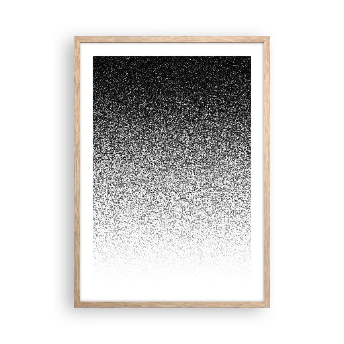 Plakat i ramme af lyst egetræ - På vej mod lyset - 50x70 cm
