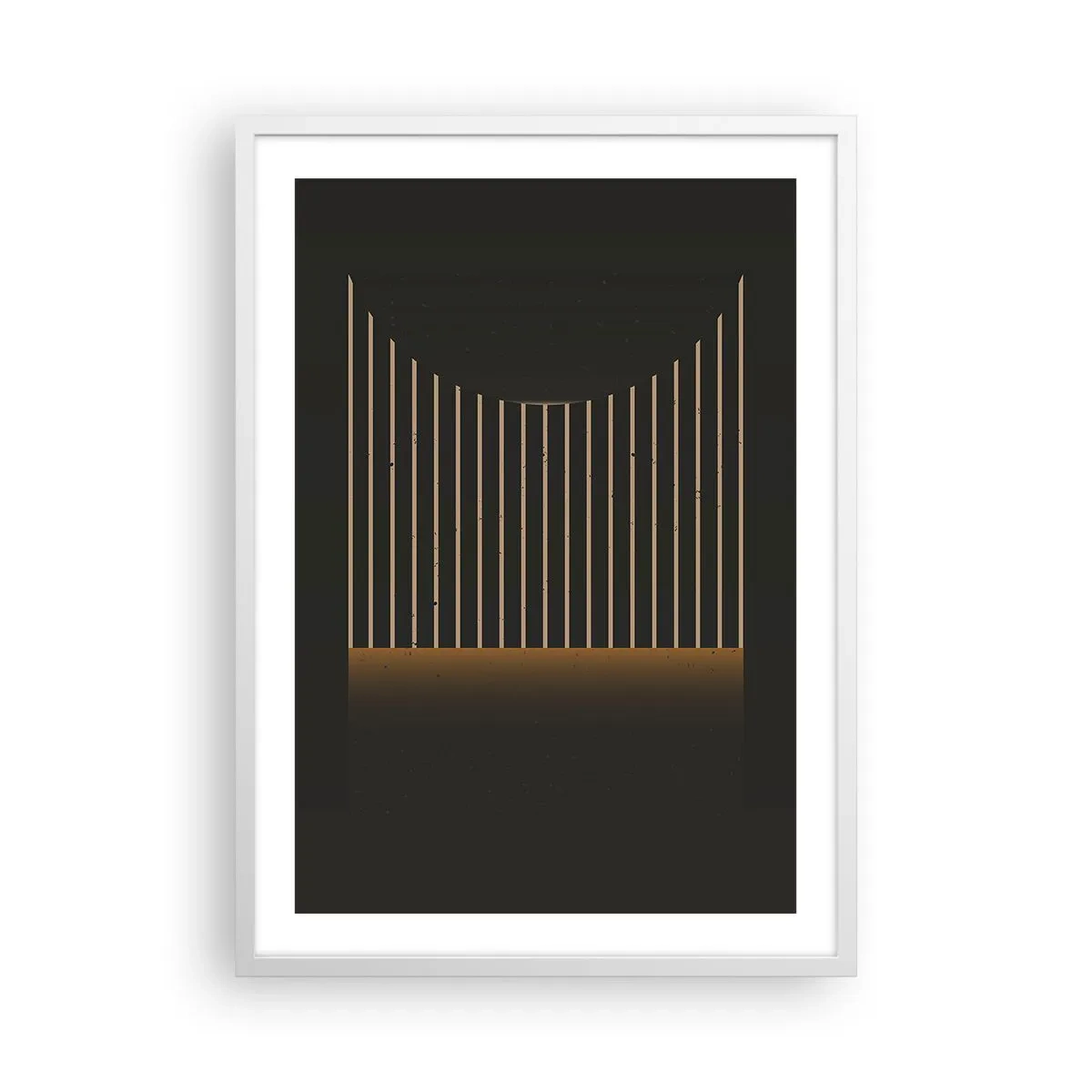 Plakat i hvid ramme - Udforsk mørket - 50x70 cm