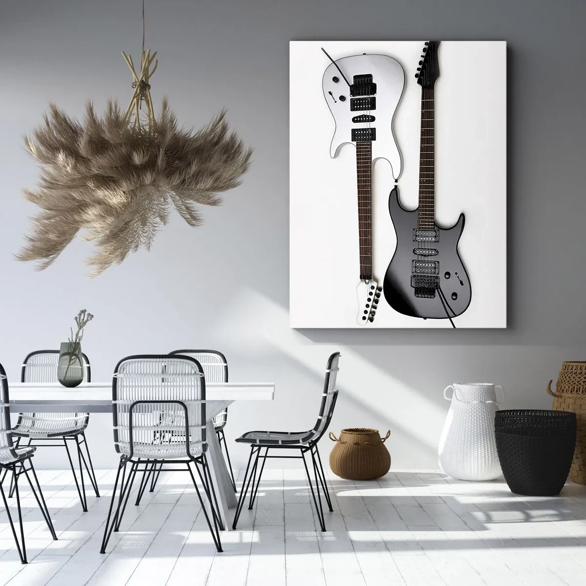 Lærredstryk - Billede på lærred - Harmoni af former - 50x70 cm