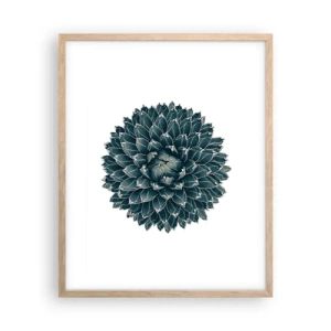 Plakat i ramme af lyst egetræ - Ørkenstjerne - 40x50 cm