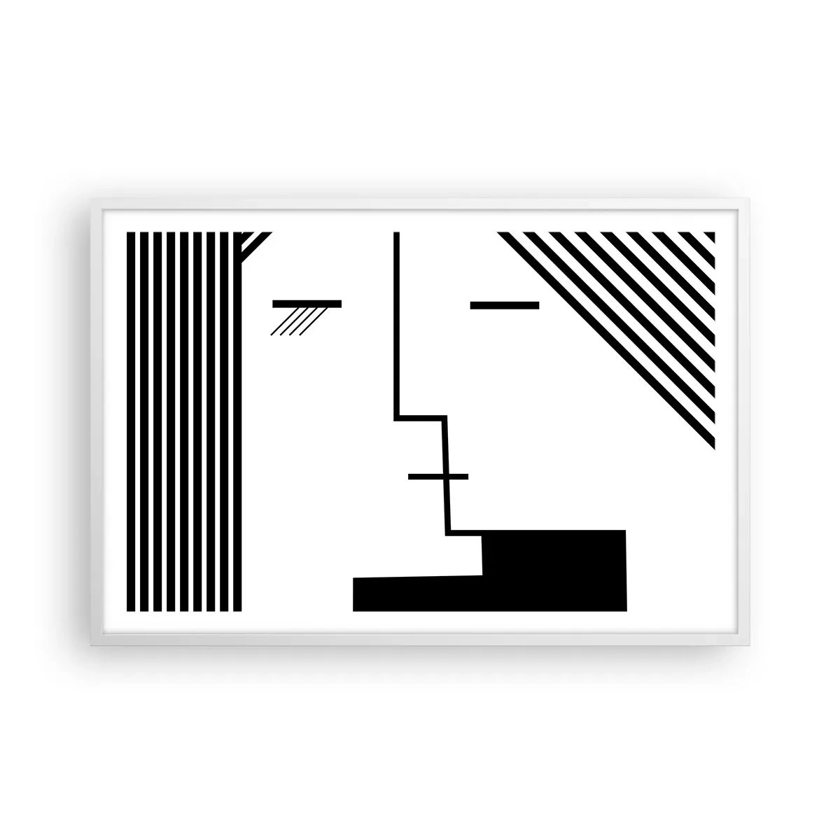 Plakat i hvid ramme - Bare et kys - 91x61 cm
