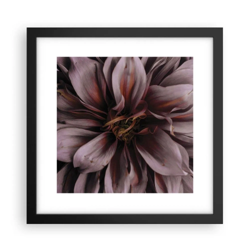 Plakat i sort ramme - Blomstret hjerte - 30x30 cm