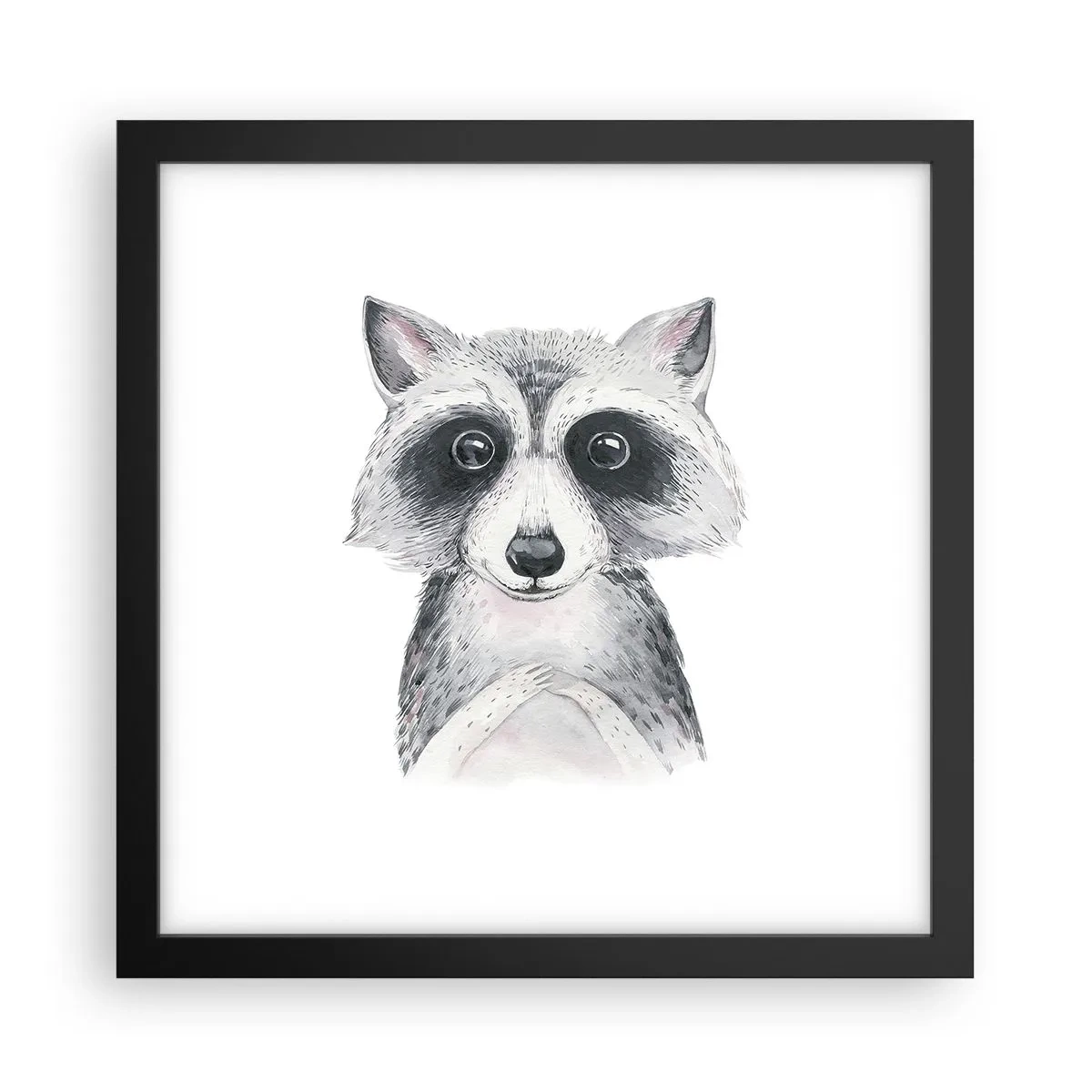 Plakat i sort ramme - Et øjeblik til at trække på skuldrene - 30x30 cm