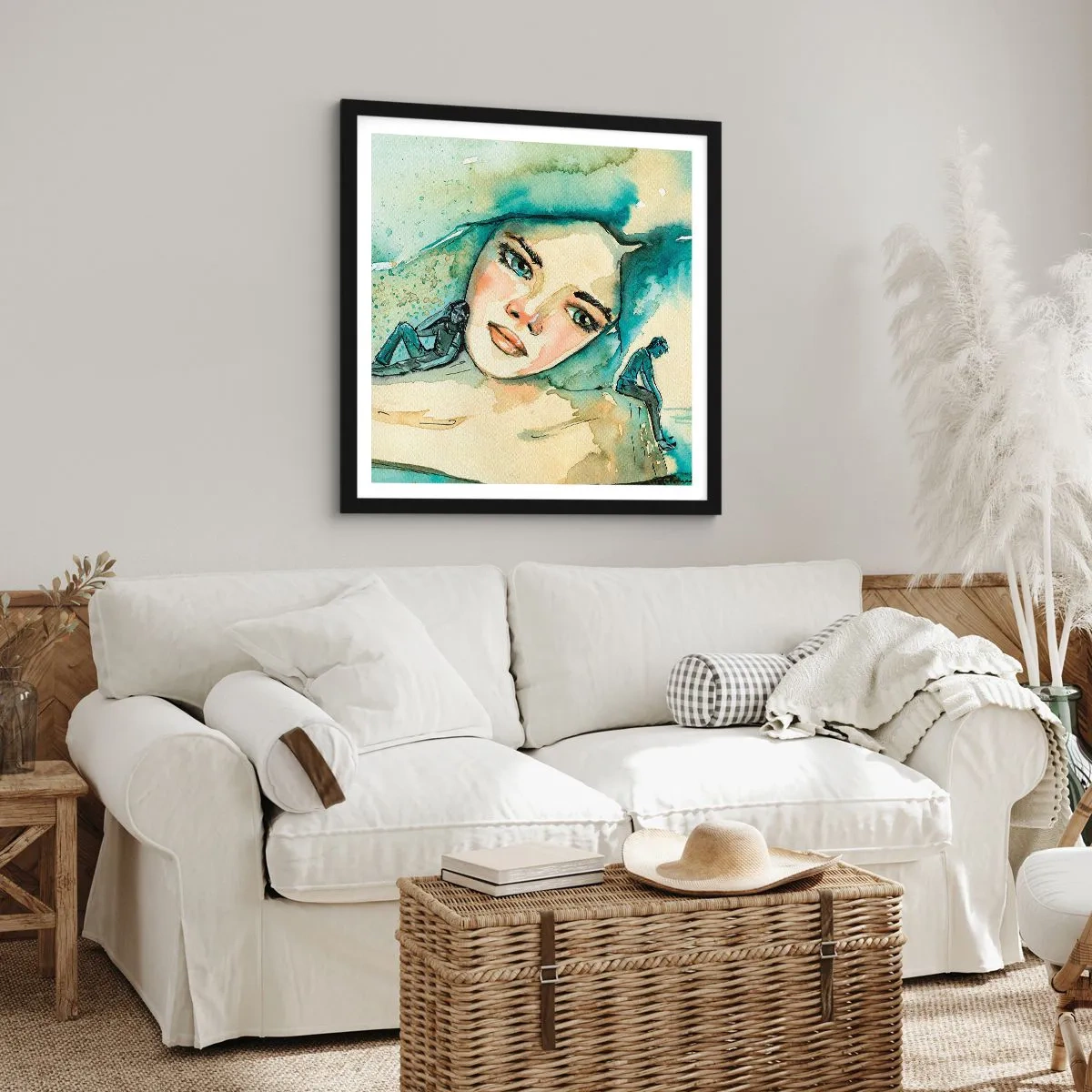 Plakat i sort ramme - Am I blue? - 30x30 cm