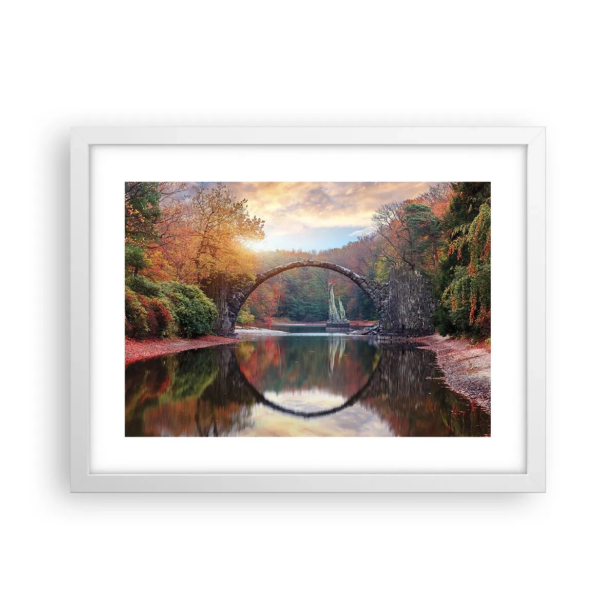 Plakat i hvid ramme - På den anden side af spejlet - 40x30 cm