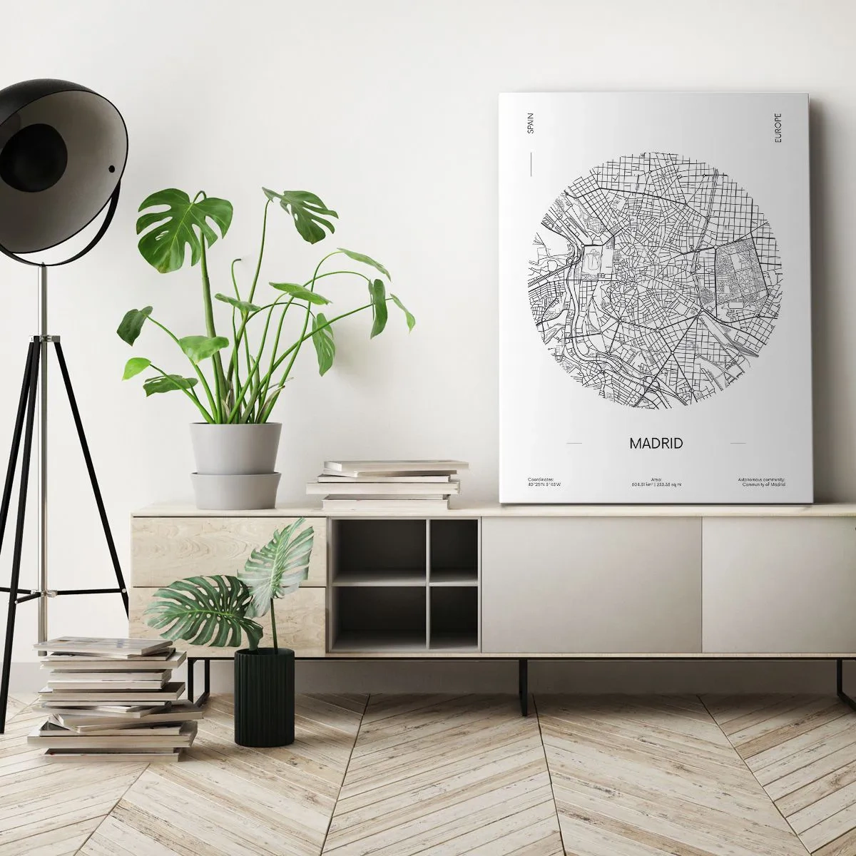 Lærredstryk - Billede på lærred - Madrids anatomi - 50x70 cm