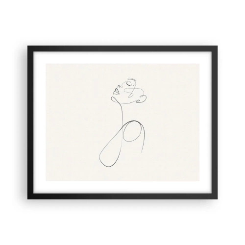 Plakat i sort ramme - Sløjfet i drømme - 50x40 cm