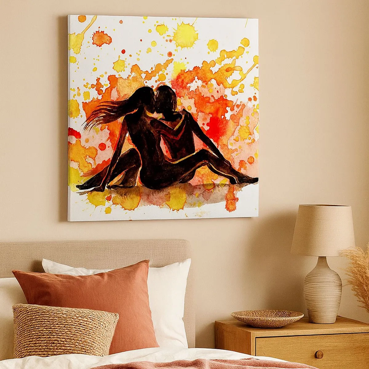 Lærredstryk - Billede på lærred - Og der var lys - 30x30 cm