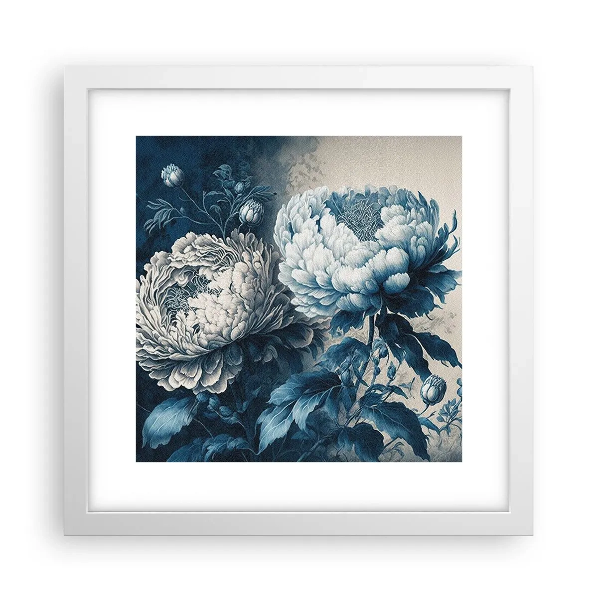 Plakat i hvid ramme - Et godt matchet par - 30x30 cm