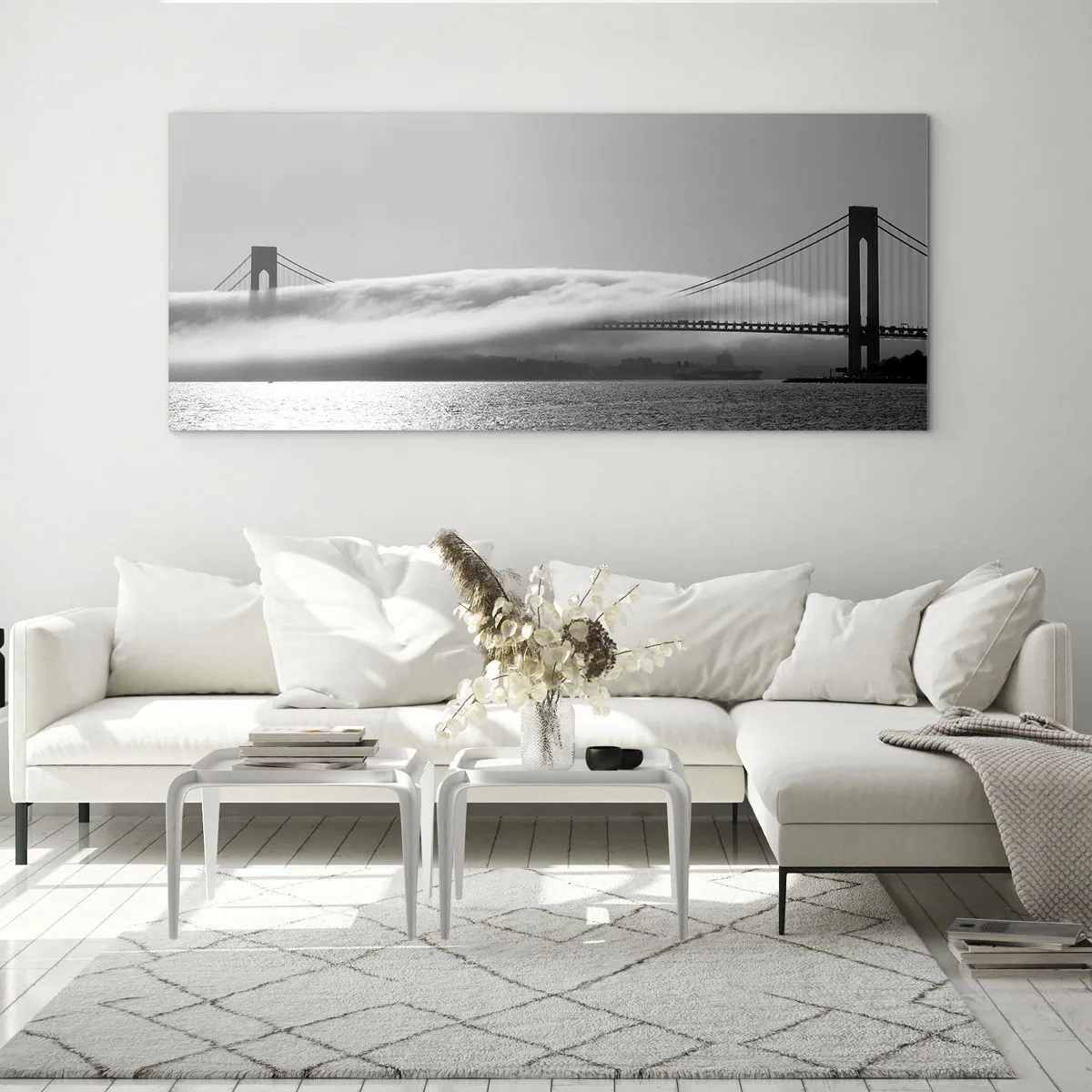 Billede på glas - Sejl gennem Golden Gate - 120x50 cm