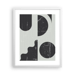 Plakat i hvid ramme - Komposition over og under - 40x50 cm
