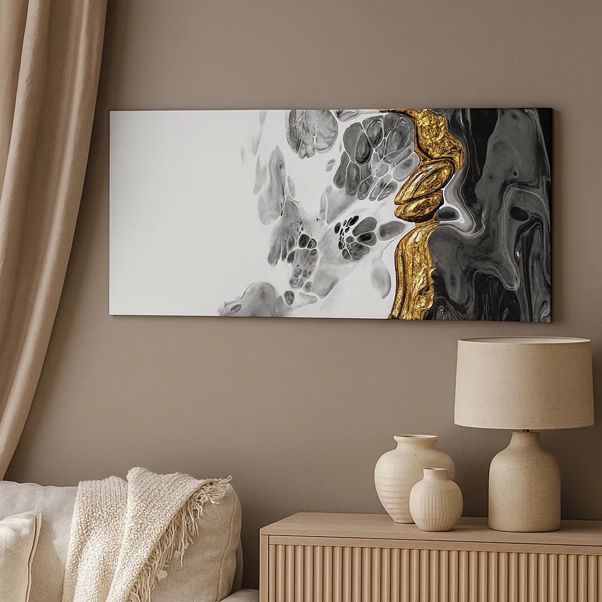 Lærredstryk - Billede på lærred - Organisk sammensætning - 30x30 cm