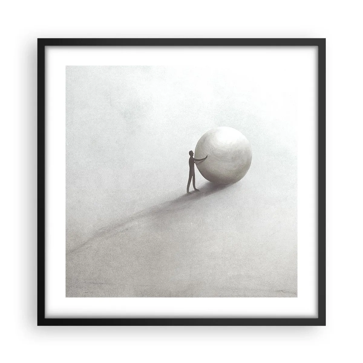 Plakat i sort ramme - Livets spil - 50x50 cm