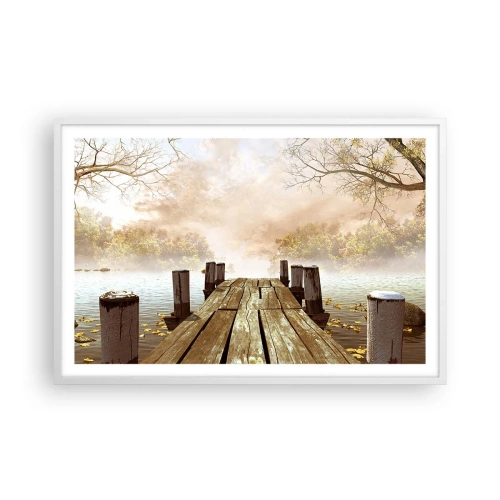 Plakat i hvid ramme - Efterårets blide tristhed - 91x61 cm