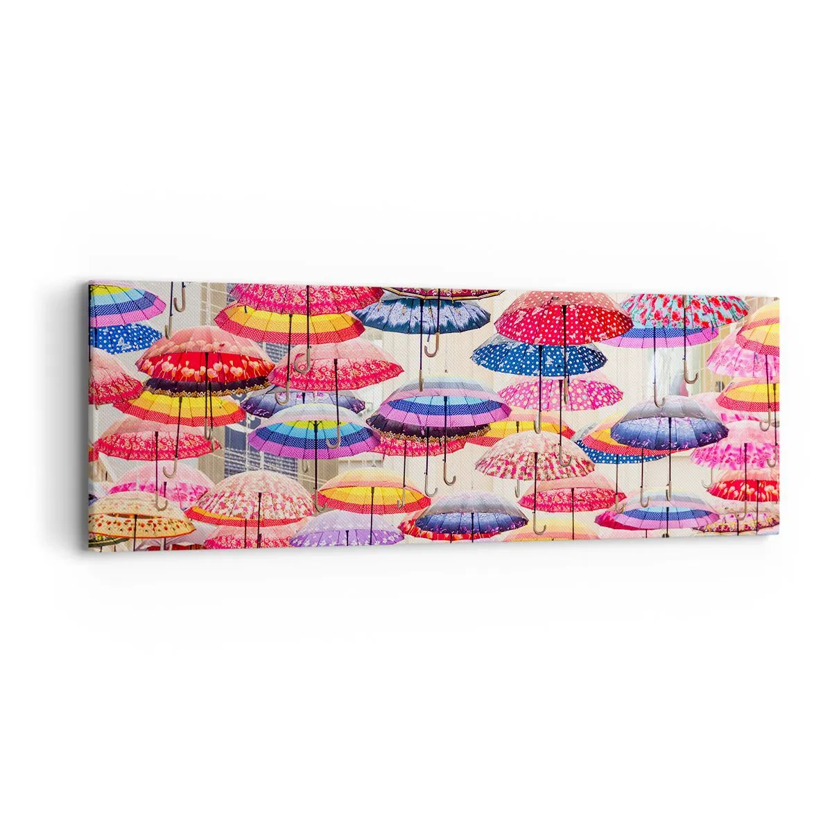 Lærredstryk - Billede på lærred - Engen i byen - 90x30 cm