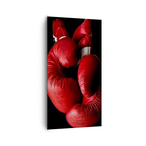 Lærredstryk - Billede på lærred - Kampens spænding bag os - 65x120 cm