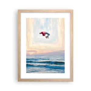 Plakat i ramme af lyst egetræ - Til en anden dimension - 30x40 cm