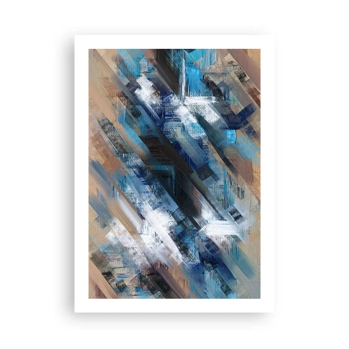 Plakat - På en blå skråning - 50x70 cm