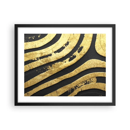 Plakat i sort ramme - Alt flyder - 50x40 cm