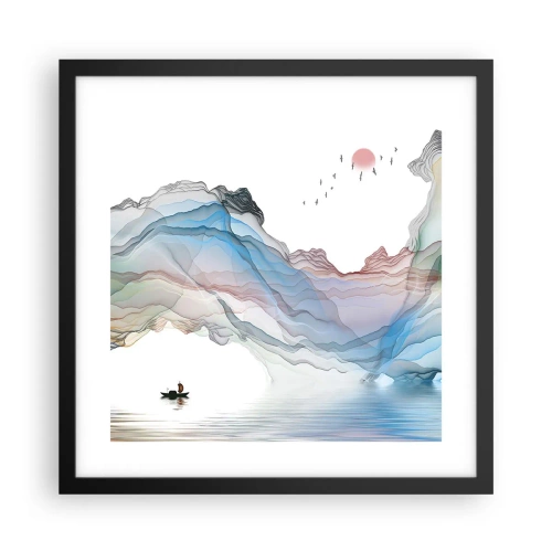 Plakat i sort ramme - Mod krystalbjergene - 40x40 cm