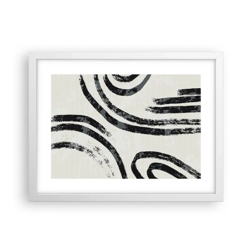 Plakat i hvid ramme - Halvt stoppet - 40x30 cm