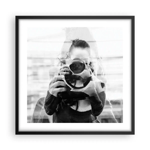 Plakat i sort ramme - Skaber og materiale - 50x50 cm