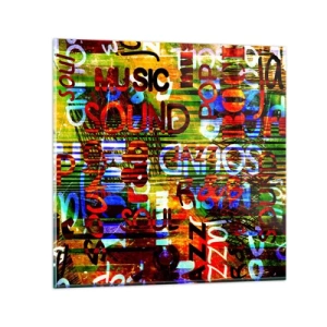 Billede på glas - Alle lydens farver - 30x30 cm