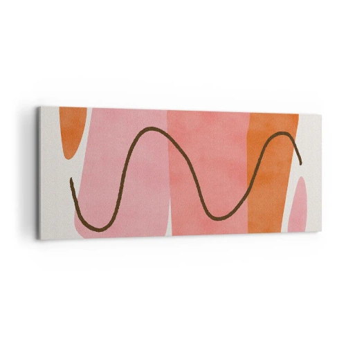 Lærredstryk - Billede på lærred - Formernes blide bevægelse - 100x40 cm