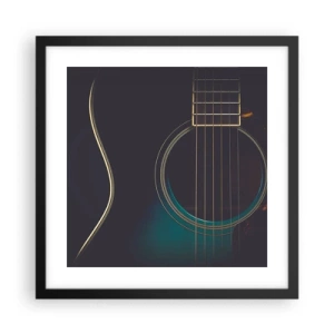 Plakat i sort ramme - Et øjeblik før det lyder - 40x40 cm