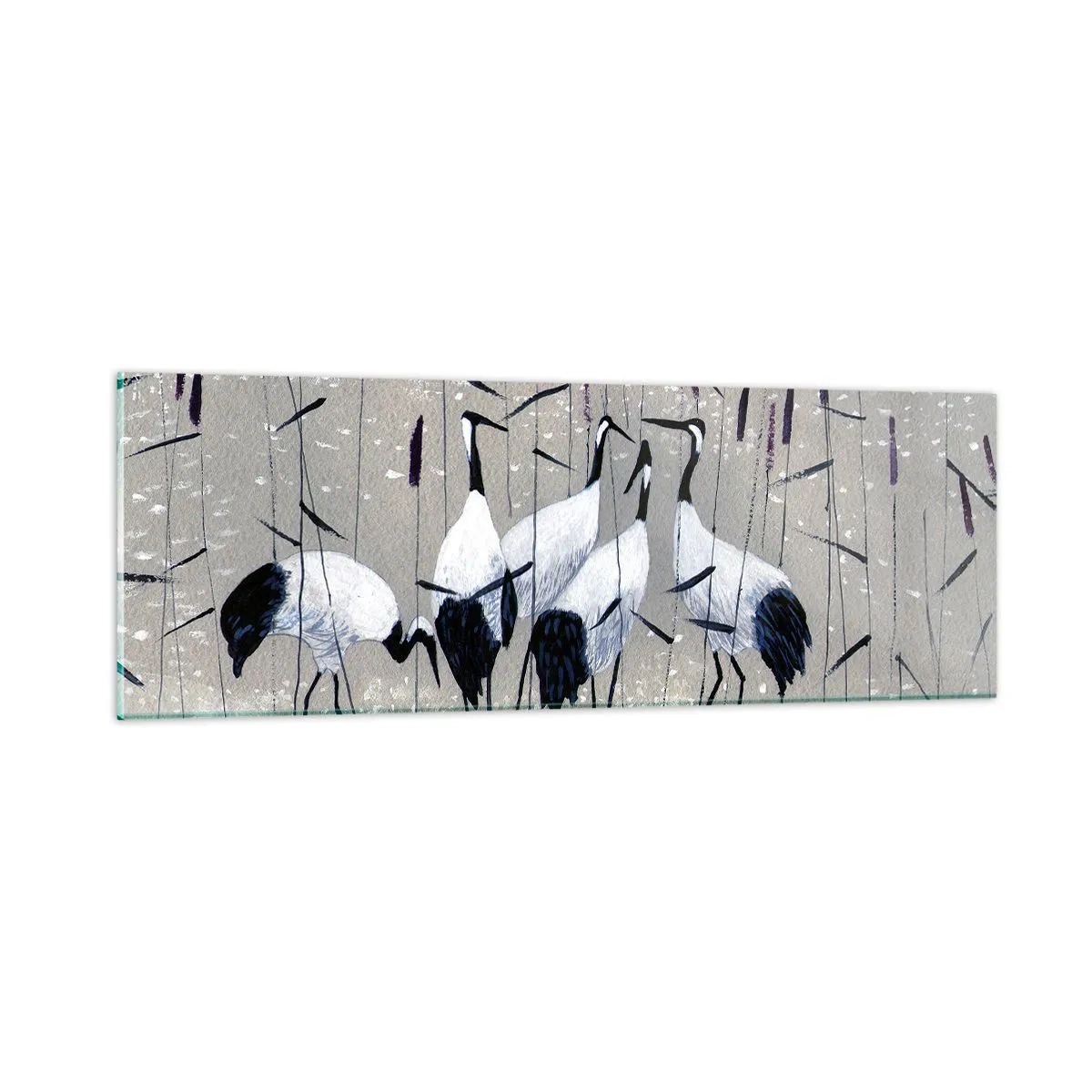 Billede på glas - Blandt sine egne - 90x30 cm