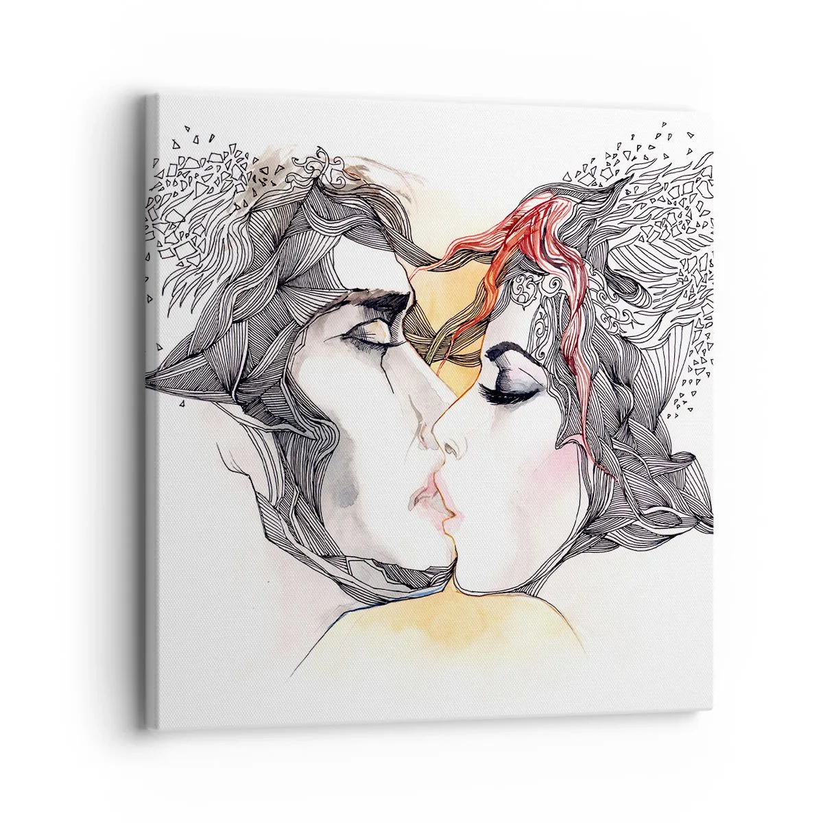 Lærredstryk - Billede på lærred - Verden eksisterer ikke - 30x30 cm