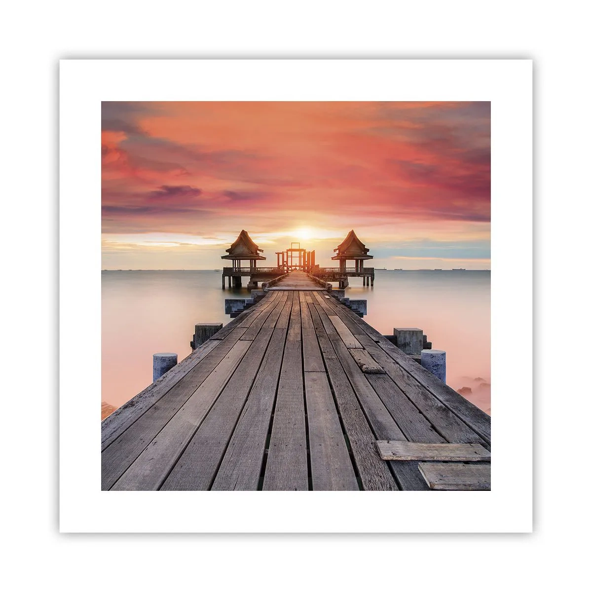 Plakat - Fra vest til øst - 40x40 cm