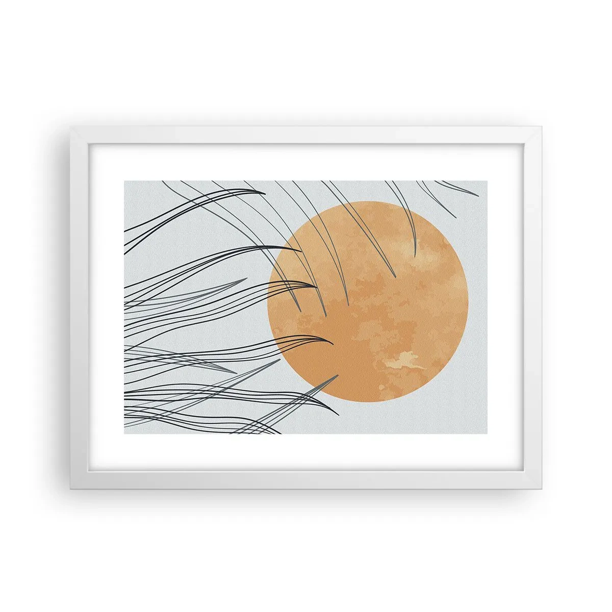 Plakat i hvid ramme - Altid mod solen - 40x30 cm