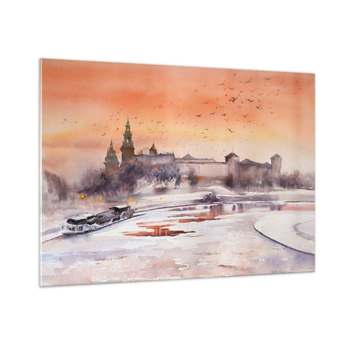 Billede på glas - Kongelig solnedgang - 100x70 cm